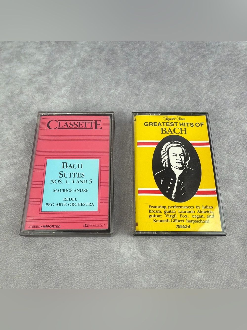 VTG Bach Cassette Lot 2 Classette Suites Nos 1 4 5 Holland Greatest Hits READ